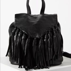 Day & Mood Fringed Leather Backpack